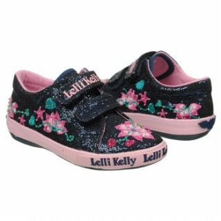 Kids Lelli Kelly  Flower Velcro Tod/Pre Blue Glitter 