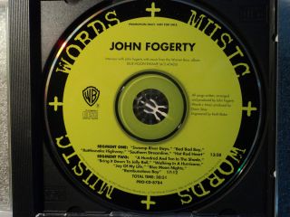 John Fogerty Words Music Promo CD Interview Pro CD 8784