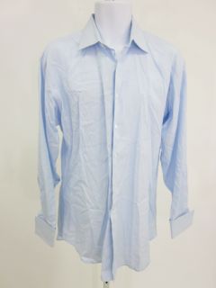Filo A Mano Mens Light Blue Button Up Dress Shirt Sz XL