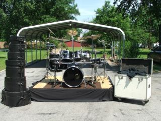 TAMA Drum Kit w Cases Portable Stage Sound Equipment and Trailer