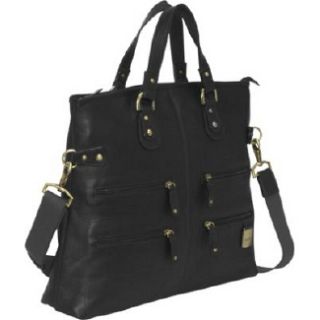 Handbags Clava Leather Zip Tote/Shoulder Bag Vachetta Black