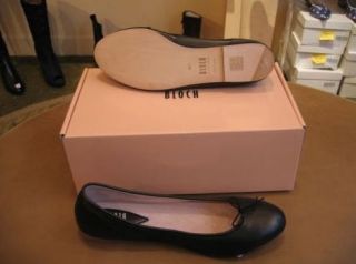 Bloch Pearl Fonteyn Black Leather Ballerina Flats Shoes 6 10 11 EUR 36