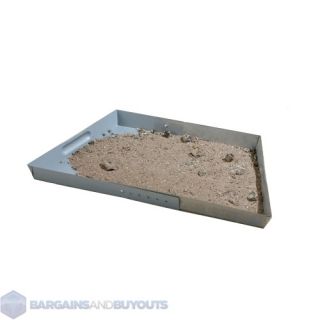 Indoor Easy Clean Up Metal Fireplace Tray Grey 156439
