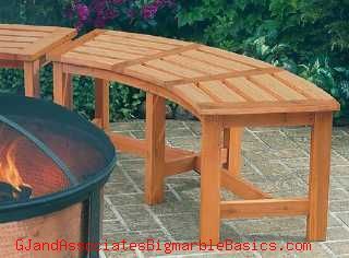  brand new in the manufacturers box this large wooden fire pit bench
