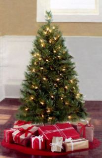 PRE LIT 3 FT CHRISTMAS TREE / THE WINSTON PINE / 70 CLEAR LITES!