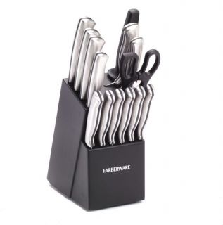 Farberware 15 Piece Stamped Stainless Steel Cutlery Knife Set