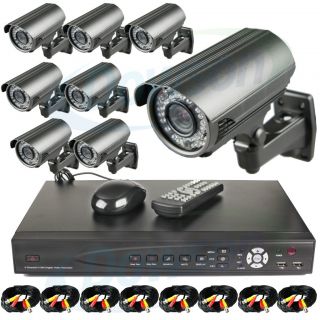  264 CCTV 1TB HD DVR 650 TV Line Varifocal Security IR Cameras System