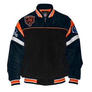 NFL Suede Jacket with Contrast Lining Chicago Bears x Large Brand New