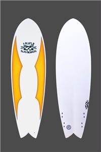 New Triple x Epoxy 5 10 Quad Fin Retro Fish Surfboard