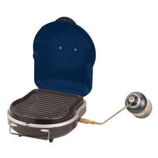Coleman Fold N Go Portable Grill Blue Porcelain Coated NEW