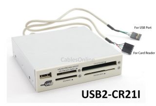 18 in 1 USB 2 0 Card Reader Compact Flash Smart Media SD etc Internal