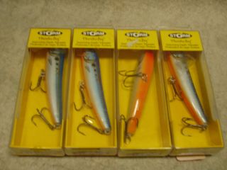 Storm Thunder Dog Bass Walleye Fishing Tackle Lure Bait Lot Of 4