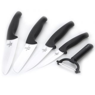 6in1 6 5 5 4 Peeler Holder Chefs Ceramic Knife Set