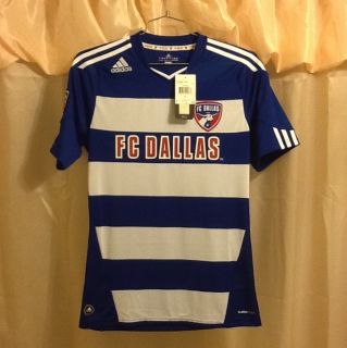  mens 70 MLS Authentic Rep SOCCER JERSEY FC DALLAS Away SS Blue White S