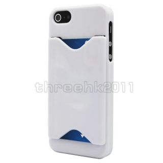 New Credit Card Holder Hard Back Skin Case Cover for Apple iPhone 5 5g