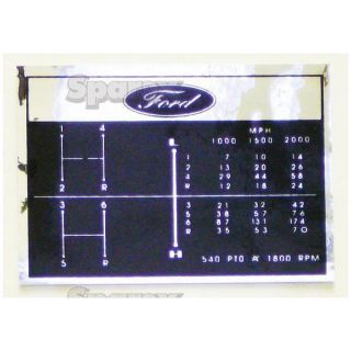 Ford Tractor Shift Pattern Decal 6 Speed 2000 3000 2110 231 2600 335