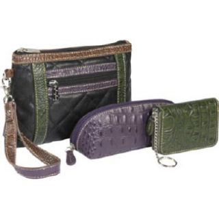 Accessories Sydney Love Quilted Cosmetic/Croc Wallet/C Black