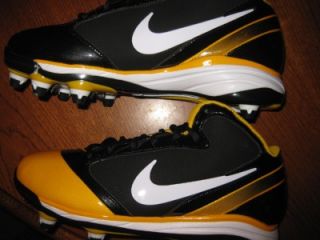  Flashpoint D Mid 3 4 Football Soccer Cleats 12 Black Yellow