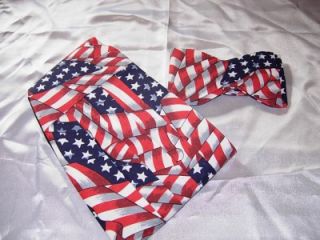 bow tie cummerbund set american flag stars stripes