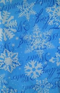  winter blue snowflake vinyl tablecloth flannel back all sizes new