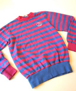 Vtg Girls 80s Pink Striped IZOD Lacoste Shirt Top 6 8 M