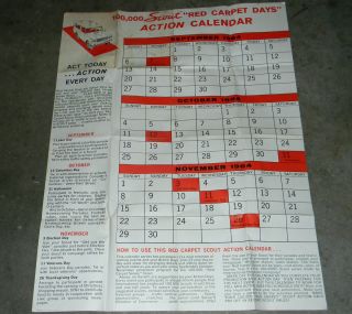 International Harvester Scout Red Carpet Days 1964 Action Calendar