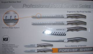 FOREVER SHARP Profesional Food Service knife set Series 6 pc brand new