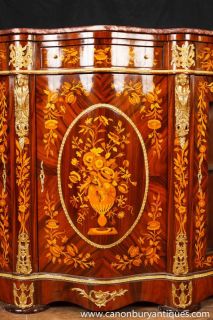  XV Marquetry Credenza Sideboard French Inlay Furniture Chest Cabinet