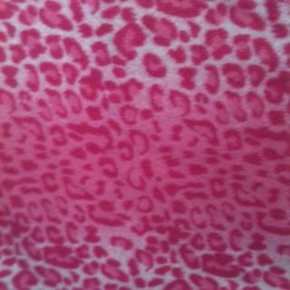 Leopard Cheetah Print Fleece Fabric by The Yard Pink