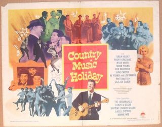   MUSIC HOLIDAY 1958 movie poster 1 2 sheet FERLIN HUSKY June Carter
