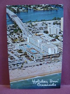 Old Postcard Airview Holiday Inn Oceanside Ft. Lauderdale, FL