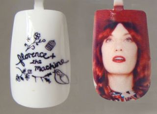 Florence and The Machine Welch Photo Acrylic Fake False Nail Art Full