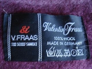 valentin fraas made in germany burgundy wool scarf