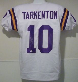 Fran Tarkenton Autographed White Minnesota Vikings Size XL Jersey w