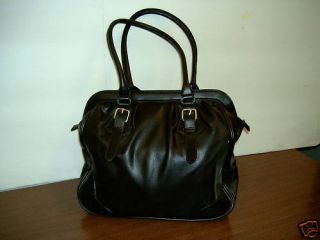  Satchel Brown Leather Carry All Bag New