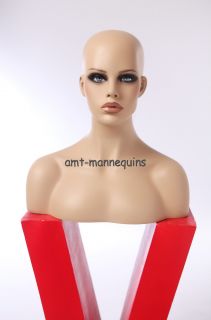 Female bust mannequin heads display wigs hats scarves jewelry, dummy