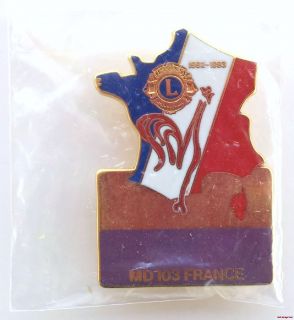 Lions Club Pin 92 93 MD 103 France Free Form Rooster ? French Chicken