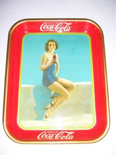 1933 Coca Cola Serving Tray Frances Dee Very Nice