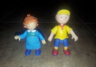 Caillou and Rosie Poseable Figurines from The Treehouse PBS Cartoon TV