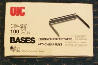 500 Prong Paper Fasteners Bases Only 2 75 inch Centers
