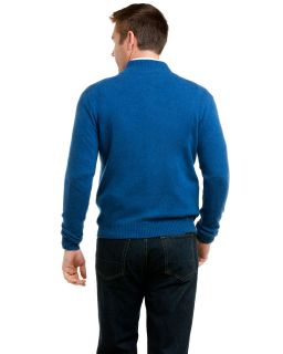 forte blue cashmere 1 4 zip pullover $ 297 00