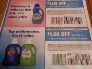 40 COUPONS $1 OFF 2 FINAL TOUCH FABRIC SOFTENER & DYNAMO/AJAX