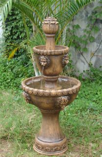  Contemporary Modern Outdoor Garden Patio Lion Water Fountain