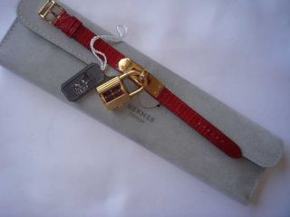 AUTHENTIC HERMES GOLD KELLY WATCH SWISS MADE 229479 in HERMES BOX No