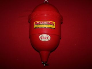 Red Comet Fire Grenade Filled W CM7 Vintage Fire Extinguisher