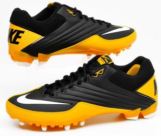  NIKE Speed TD Mens Low Football Cleats, Size 9, Black & Yellow Shoes