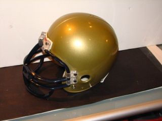 Youth Football Helmet Riddell Medium Gold with Navy Facemask