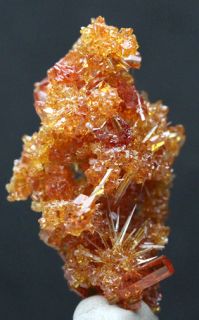 Premium Red Orange Zincite Crystal Cluster Mineral Specimen Poland