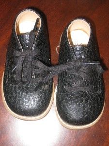 Foot Mates Black Hightop Travis TINI Gator Dress Shoe