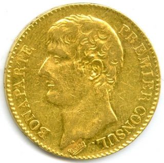  Napoleon Premier Consul Gold 40 Francs 1st Year Modern Franc